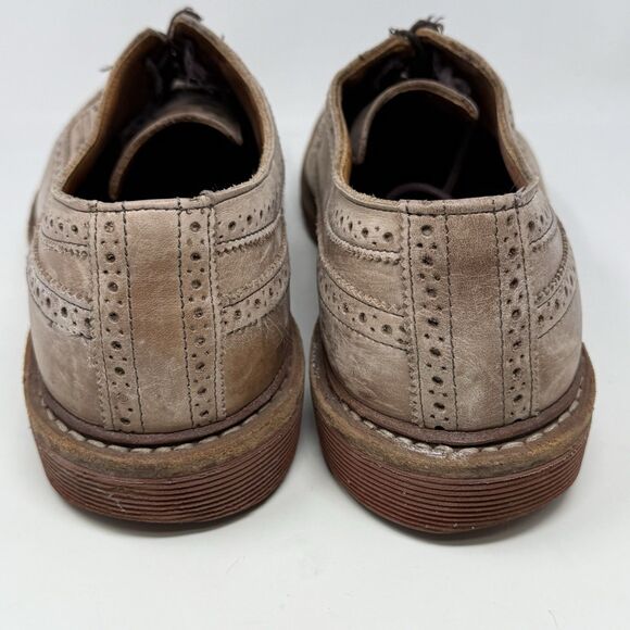 Allen Edmonds Shannon Drive Derby Shoes Mens 11 Tan Beige Leather Brogue Wingtip - Picture 10 of 16